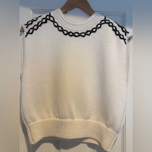 Molli Hand Embroidered Knit Top Size S